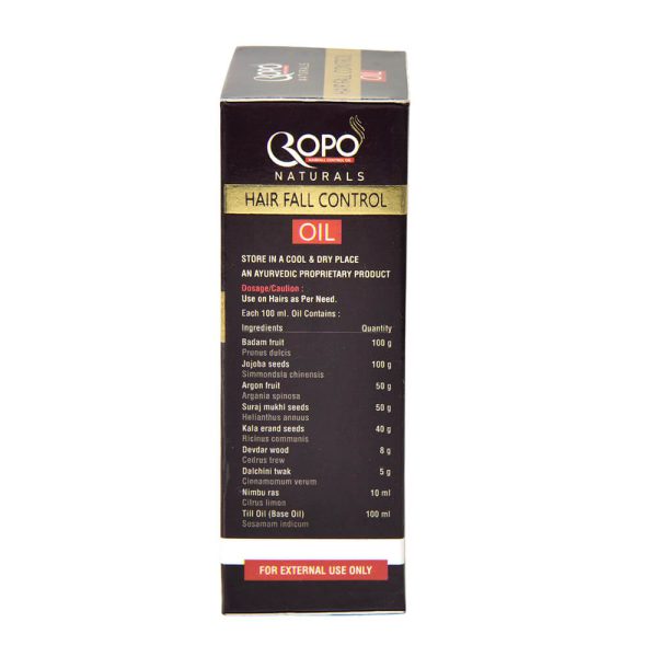 Ropo Natural Hair Fall control oil ingredients